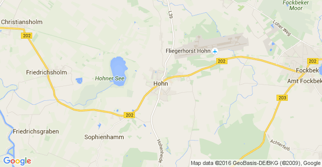 Karte Hohn bei Rendsburg