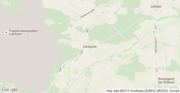 Karte Leussow bei Ludwigslust