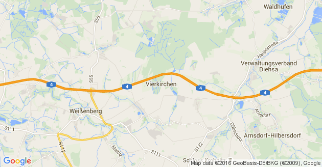 Karte Vierkirchen Kreis Görlitz