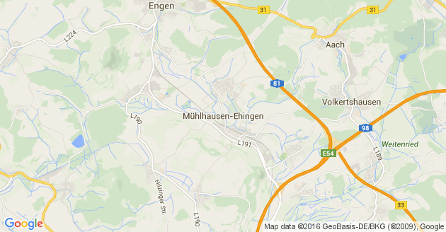 Karte Mühlhausen Ehingen