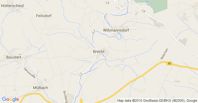 Karte Brecht in der Eifel