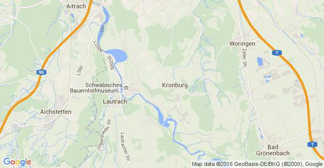 Karte Senden an der Iller