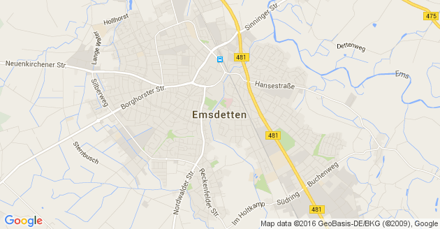 Karte Emsdetten