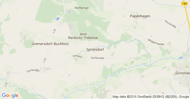 Karte Splietsdorf