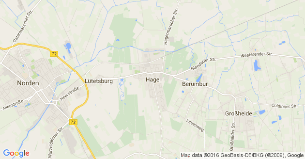 Karte Hage in Ostfriesland