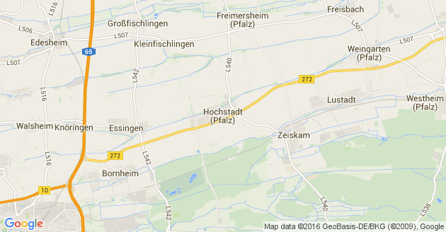 Karte Hochstadt in der Pfalz