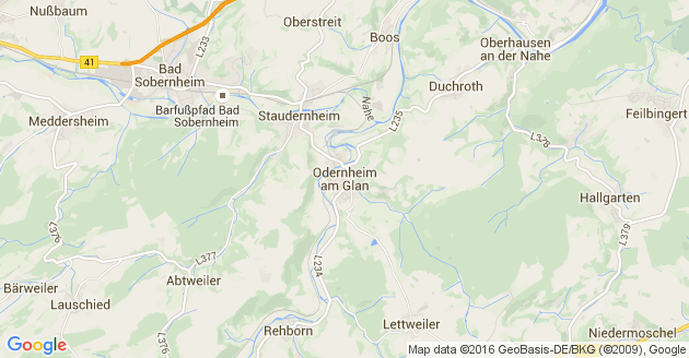 Karte Odernheim am Glan