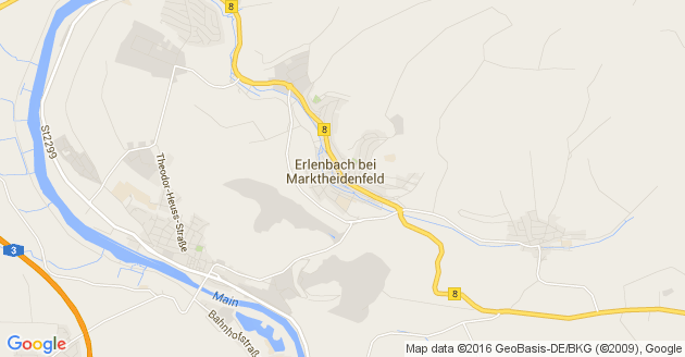 Karte Erlenbach bei Marktheidenfeld