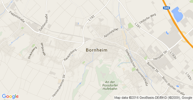 Karte Bornheim in Rheinhessen