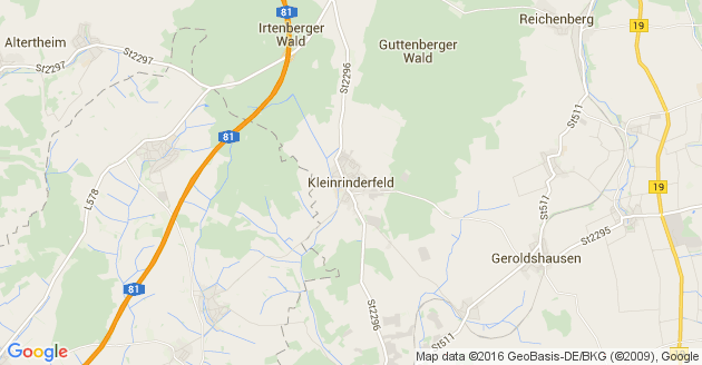 Karte Kleinrinderfeld