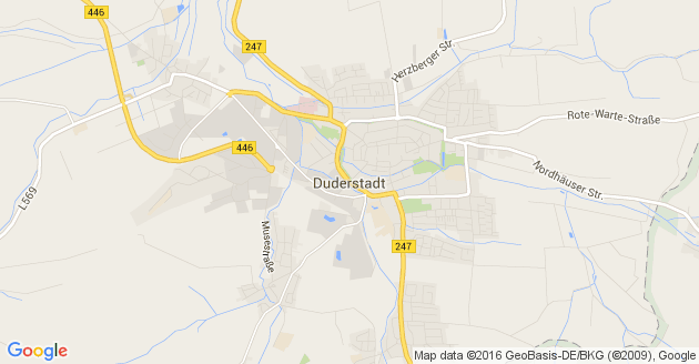Karte Duderstadt
