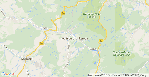 Karte Wolfsburg Unkeroda