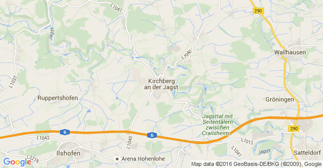 Karte Kirchberg an der Jagst