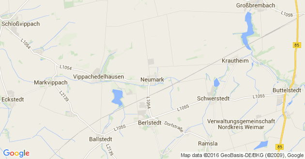 Karte Neumark bei Weimar in Thüringen