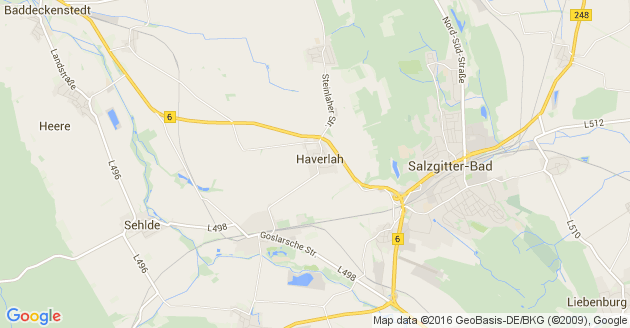 Karte Sehlde bei Salzgitter