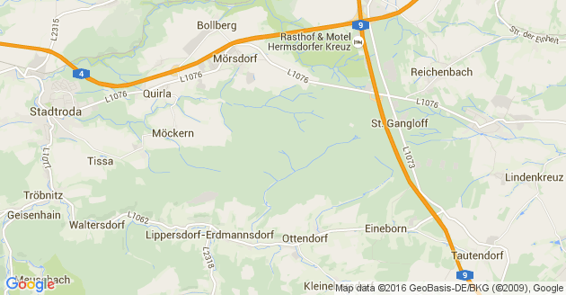 Karte Mörsdorf bei Stadtroda