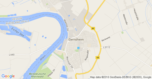 Karte Gernsheim