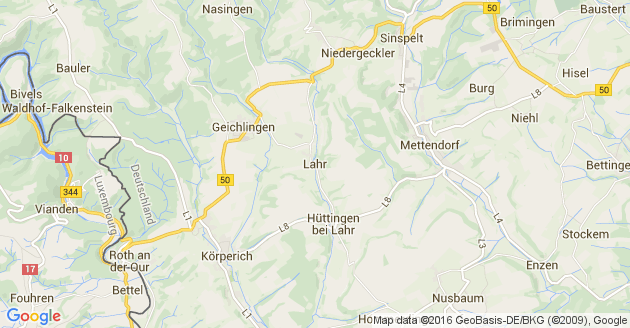 Karte Lahr in der Eifel