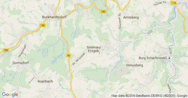 Karte Gelenau im Erzgebirge