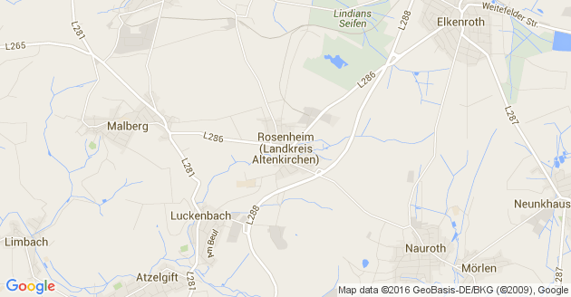 Karte Rosenheim im Westerwald