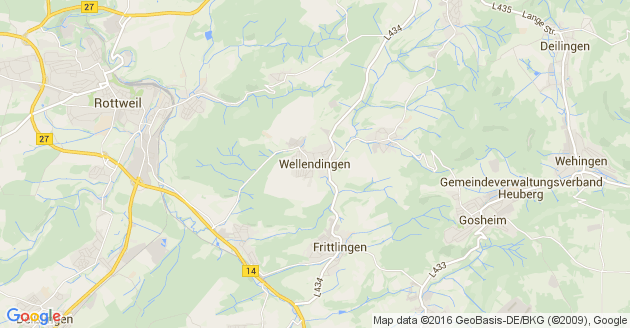 Karte Wellendingen in Württemberg