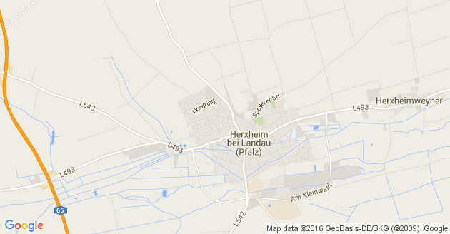Karte Herxheim bei Landau in der Pfalz
