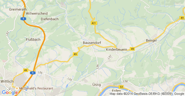 Karte Ürzig an der Mosel