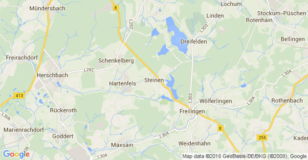 Karte Steinen im Westerwald