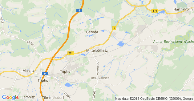 Karte Mittelpöllnitz