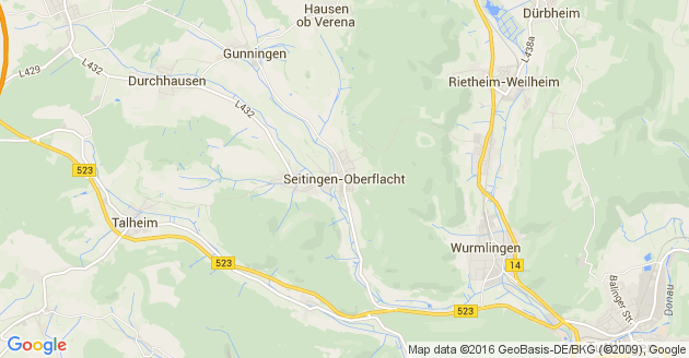 Karte Seitingen Oberflacht