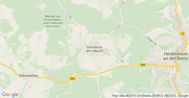 Karte Steinheim am Albuch