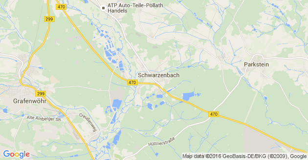 Karte Schwarzenbach bei Pressath