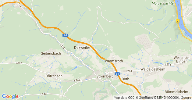 Karte Roth bei Stromberg im Hunsrück