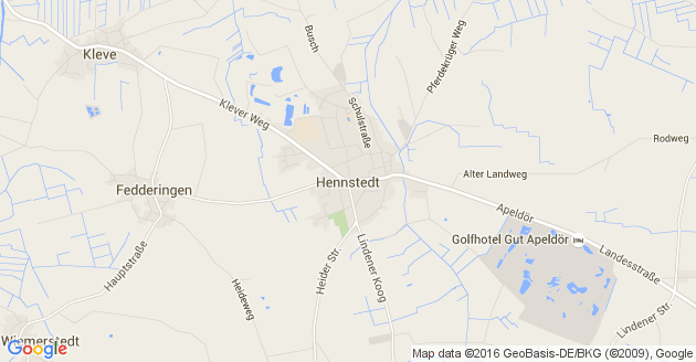 Karte Hennstedt in Dithmarschen