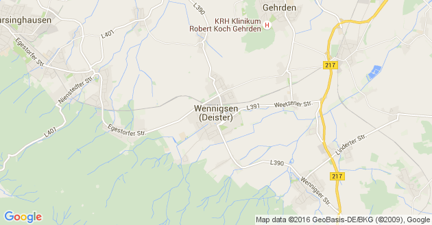 Karte Wennigsen Deister