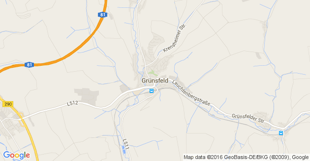 Karte Grünsfeld