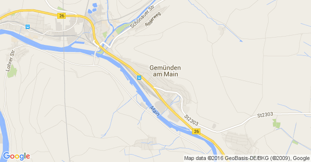 Karte Gemünden am Main