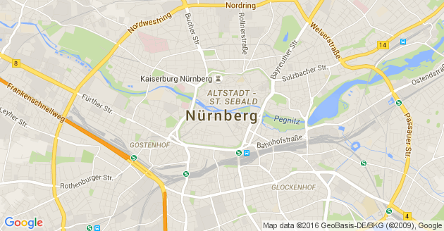 Karte Nürnberg