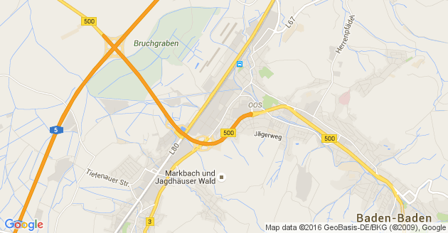 Karte Sinzheim bei Baden Baden