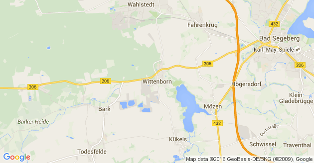 Karte Wittenborn Kreis Segeberg