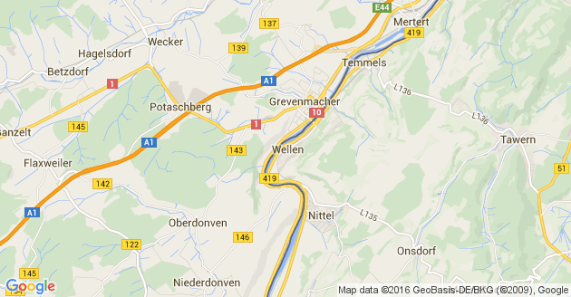 Karte Wellen an der Mosel