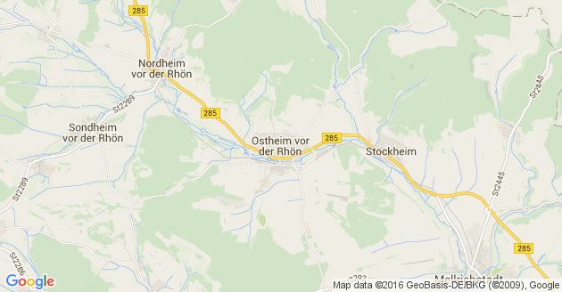 Karte Ostheim vor der Rhön