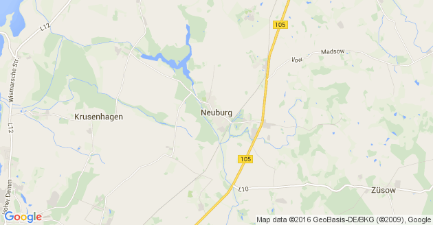 Karte Neuburg Kreis Nordwestmecklenburg