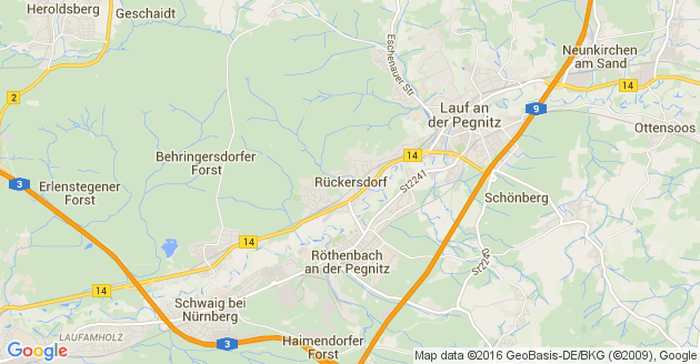 Karte Rückersdorf in Mittelfranken