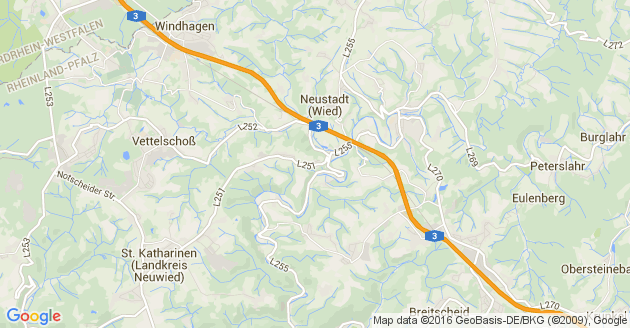 Karte Roßbach an der Wied