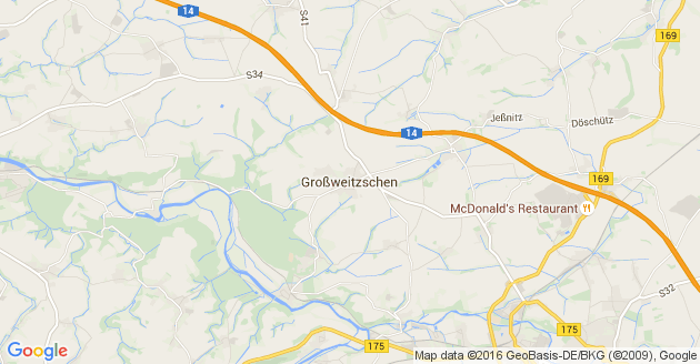 Karte Großweitzschen