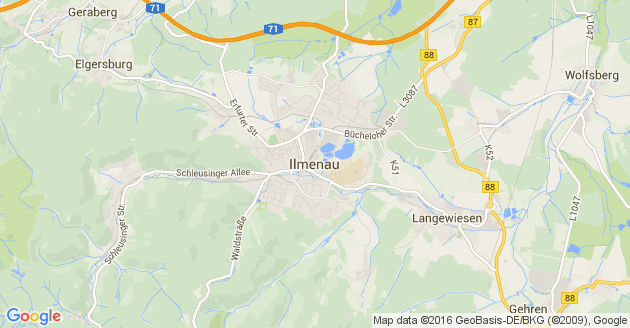 Karte Ilmenau in Thüringen   