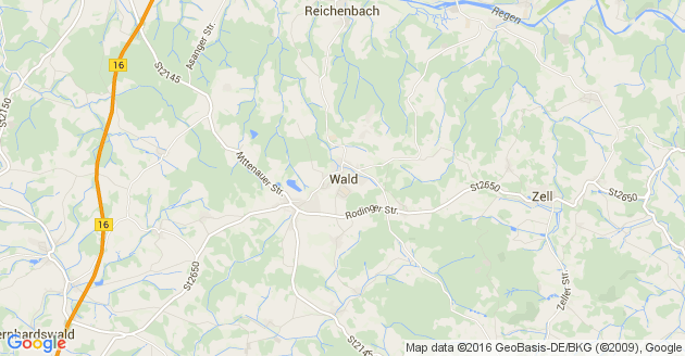 Karte Wald in der Oberpfalz