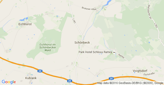 Karte Schönbeck in Mecklenburg