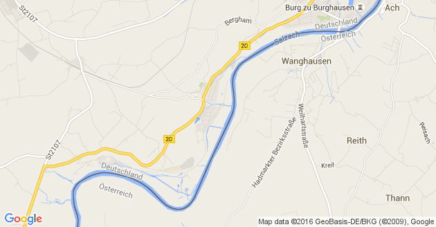 Karte Burghausen an der Salzach